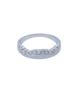 Elegant CZ Stone Silver Ring NSR-4180